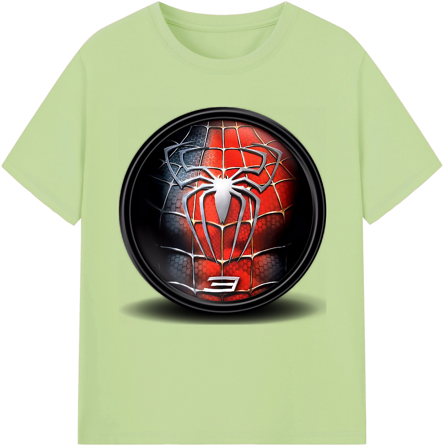 （画像用） Spider Man スパイダーマン 綿100％半袖Tシャツ（フロントプリント）